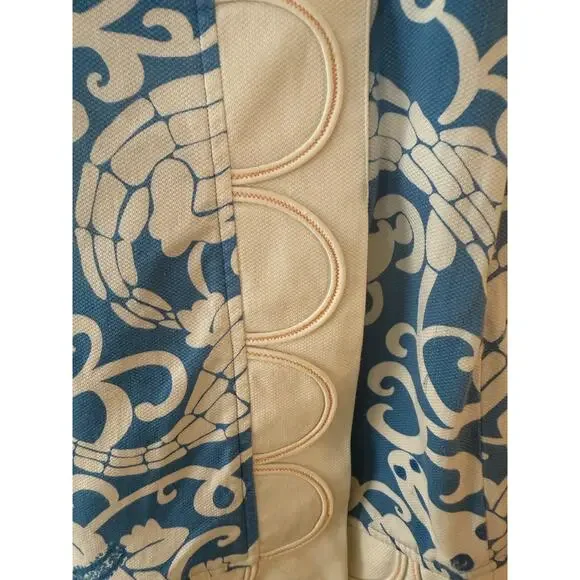 Lilly Pulitzer Blue & White Alligator Print Skirt Skort - Picture 2 of 11